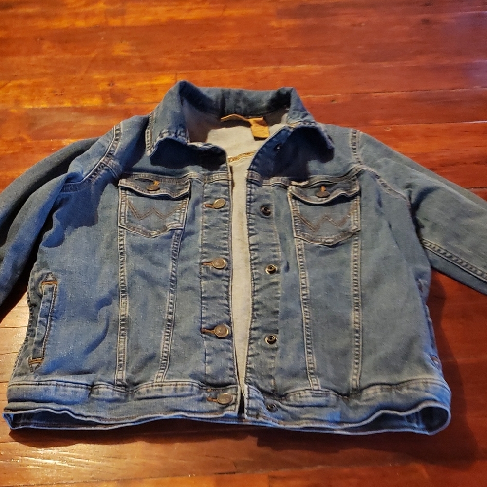 Wrangler Classic Blue Denim Collar Jacket Girls XL
